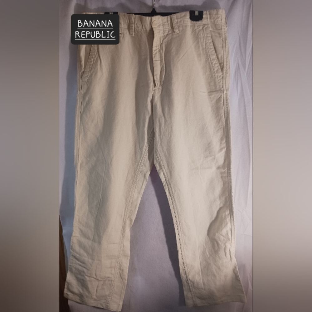 BANANA REPUBLIC LINEN Cotton Blend Pants Size 36/34